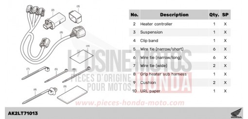 KIT,GRIP HEATER ATT ADV350AR de 2024